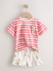 Pink Short Set 2 Pack (3mths-7yrs) - Image 3 of 8
