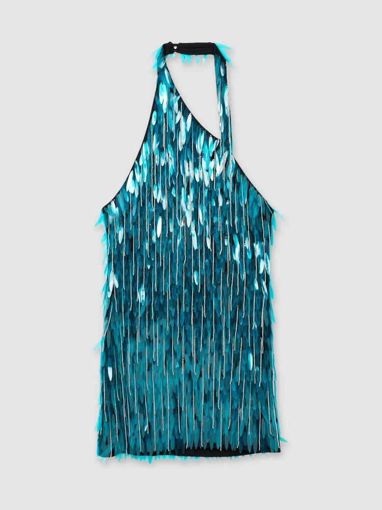 ILTA Sequinned and Beaded Halter-Neck Dress - Image 2 of 6