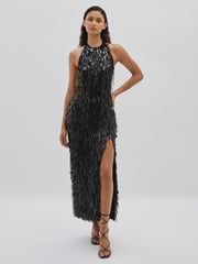 ILTA Sequinned and Beaded Halter-Neck Dress - Image 1 of 6