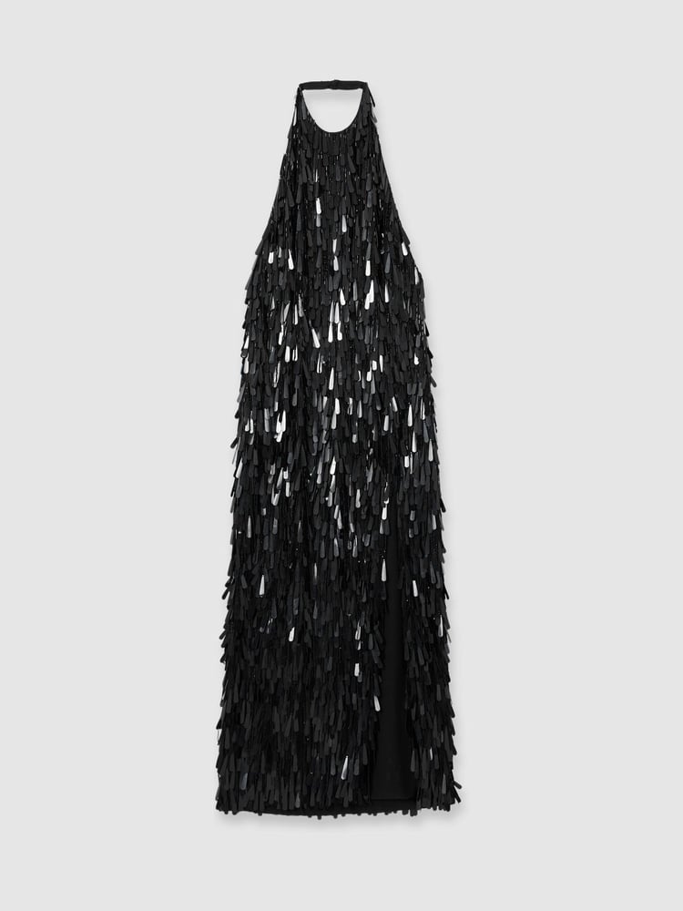 ILTA Sequinned and Beaded Halter-Neck Dress - Image 2 of 6