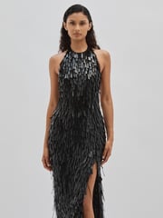 ILTA Sequinned and Beaded Halter-Neck Dress - Image 3 of 6