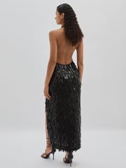 ILTA Sequinned and Beaded Halter-Neck Dress - Image 5 of 6