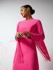 Ro&Zo Pink Francesca Pink Fringe Detail Dress - Image 5 of 6