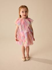 Rainbow Sleeveless Mesh Party Dress (3mths-7yrs) - Image 1 of 8