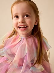 Rainbow Sleeveless Mesh Party Dress (3mths-7yrs) - Image 3 of 8