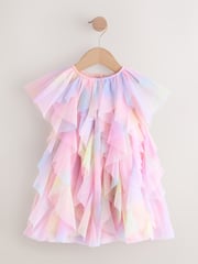 Rainbow Sleeveless Mesh Party Dress (3mths-7yrs) - Image 4 of 8