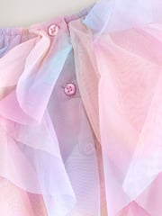 Rainbow Sleeveless Mesh Party Dress (3mths-7yrs) - Image 7 of 8