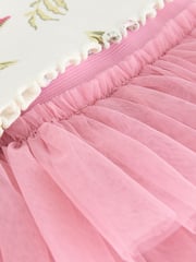Pink Floral Ribbed T-Shirt & Tutu Skirt (3mths-7yrs) - Image 6 of 7