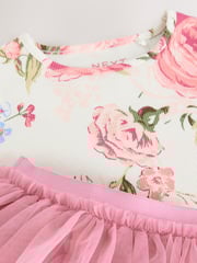 Pink Floral Ribbed T-Shirt & Tutu Skirt (3mths-7yrs) - Image 7 of 7