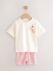 Red Picnic Top and Shorts Set 2 Pack (3mths-7yrs) - Image 2 of 7