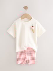 Red Picnic Top and Shorts Set 2 Pack (3mths-7yrs) - Image 3 of 7