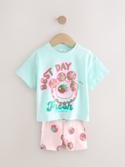 Red Picnic Top and Shorts Set 2 Pack (3mths-7yrs) - Image 4 of 7