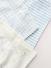 Blue Ribbed Leggings 3 Pack (3mths-7yrs) - Image 6 of 7