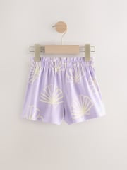 Lilac Purple 100% Cotton Shorts 3 Pack (3mths-7yrs) - Image 2 of 7
