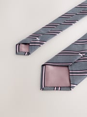 Neutral Silk Design Tie - Image 3 of 4