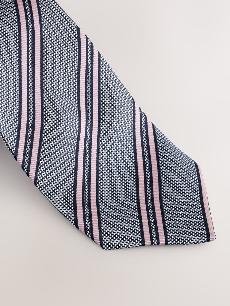 Neutral Silk Design Tie - Image 4 of 4