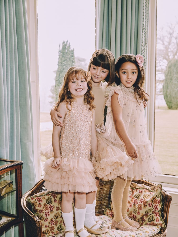 Angels Face Gold Marietta Multi Glitter Star Dress - Image 2 of 4