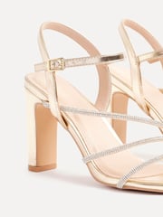 Linzi Gold Matilda Diamante Block Heeled Sandals - Image 4 of 5