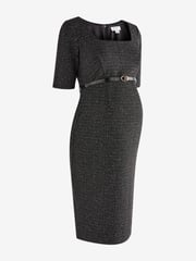 Seraphine A-Line Tweed Maternity Black Dress - Image 7 of 7