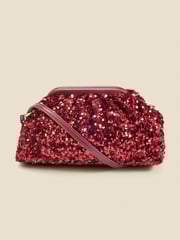 Sosandar Red Sequin Clutch Bag - Image 1 of 4