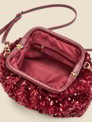 Sosandar Red Sequin Clutch Bag - Image 4 of 4