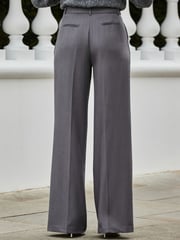 Sosandar Grey Relaxed Fit Wide Leg Trousers - Image 5 of 5
