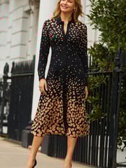 Sosandar Black Geometric Print Shirt Dress - Image 5 of 5