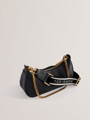 Ted Baker Black Essiy Webbing Leather Crossbody Bag - Image 2 of 5