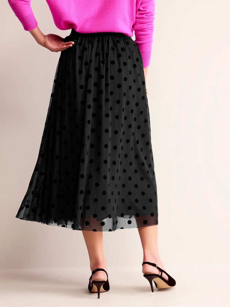 Boden Black Isabella Tulle Midi Skirt - Image 2 of 5 Boden Black Isabella Tulle Midi Skirt - Image 2 of 5