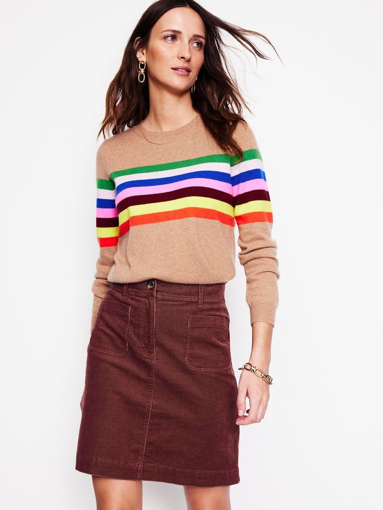 Boden Brown Estella Cord Skirt - Image 1 of 5