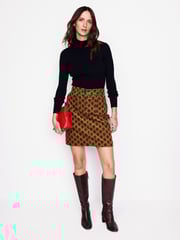 Boden Dark Brown Estella Cord Skirt - Image 1 of 5