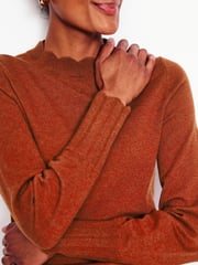 Boden Brown Scalloped Jumper - Image 5 of 6