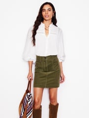 Boden Green Estella Cord Skirt - Image 1 of 5