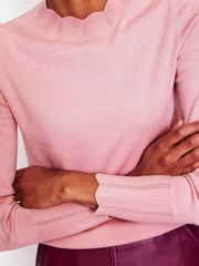 Boden Pink Scalloped Jumper - Image 2 of 6
