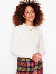 Boden Cream Scalloped Jumper - Image 1 of 6