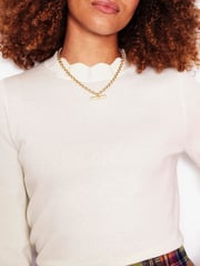 Boden Cream Scalloped Jumper - Image 2 of 6