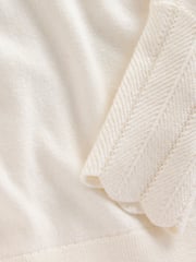 Boden Cream Scalloped Jumper - Image 6 of 6