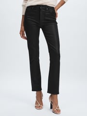 Paige Coated Straight-Leg Jeans - Image 3 of 7