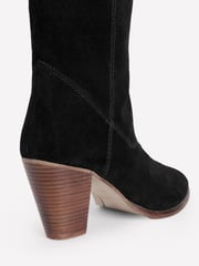 Boden Black Almond Toe Heeled Knee High Boots - Image 4 of 4