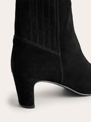 Boden Black Back Panel Heeled Ankle Boots - Image 4 of 4