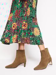 Boden Brown Back Panel Heeled Ankle Boots - Image 1 of 4