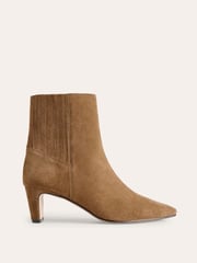 Boden Brown Back Panel Heeled Ankle Boots - Image 2 of 4