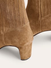 Boden Brown Back Panel Heeled Ankle Boots - Image 4 of 4