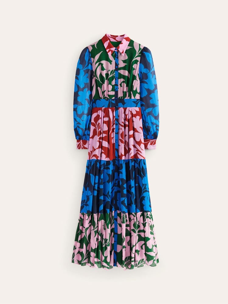 Boden Brown Occasion Maxi Shirt Dress - Image 5 of 5