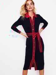 Boden Blue Victoria Knitted Shirt Dress - Image 1 of 5