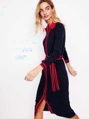 Boden Blue Victoria Knitted Shirt Dress - Image 4 of 5