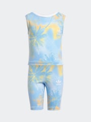 adidas originals Blue Cycling Shorts Set - Image 6 of 8