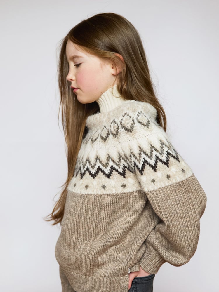 The Little Tailor Kids Diamond Fairisle Pattern Knitted Christmas Jumper - Image 2 of 3