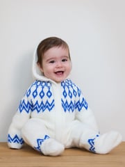 The Little Tailor Baby Soft Knitted Lined Christmas Pramsuit - Image 1 of 6