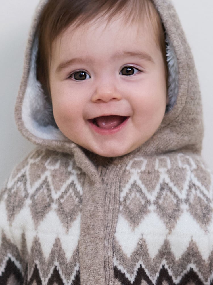 The Little Tailor Baby Soft Knitted Lined Christmas Pramsuit - Image 2 of 2
